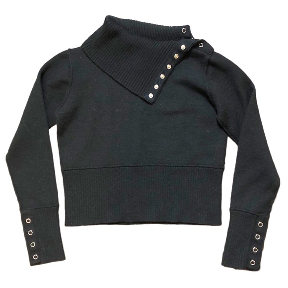 Vintage Jacob Snap Button Cropped Turtleneck - Picture 1 of 13